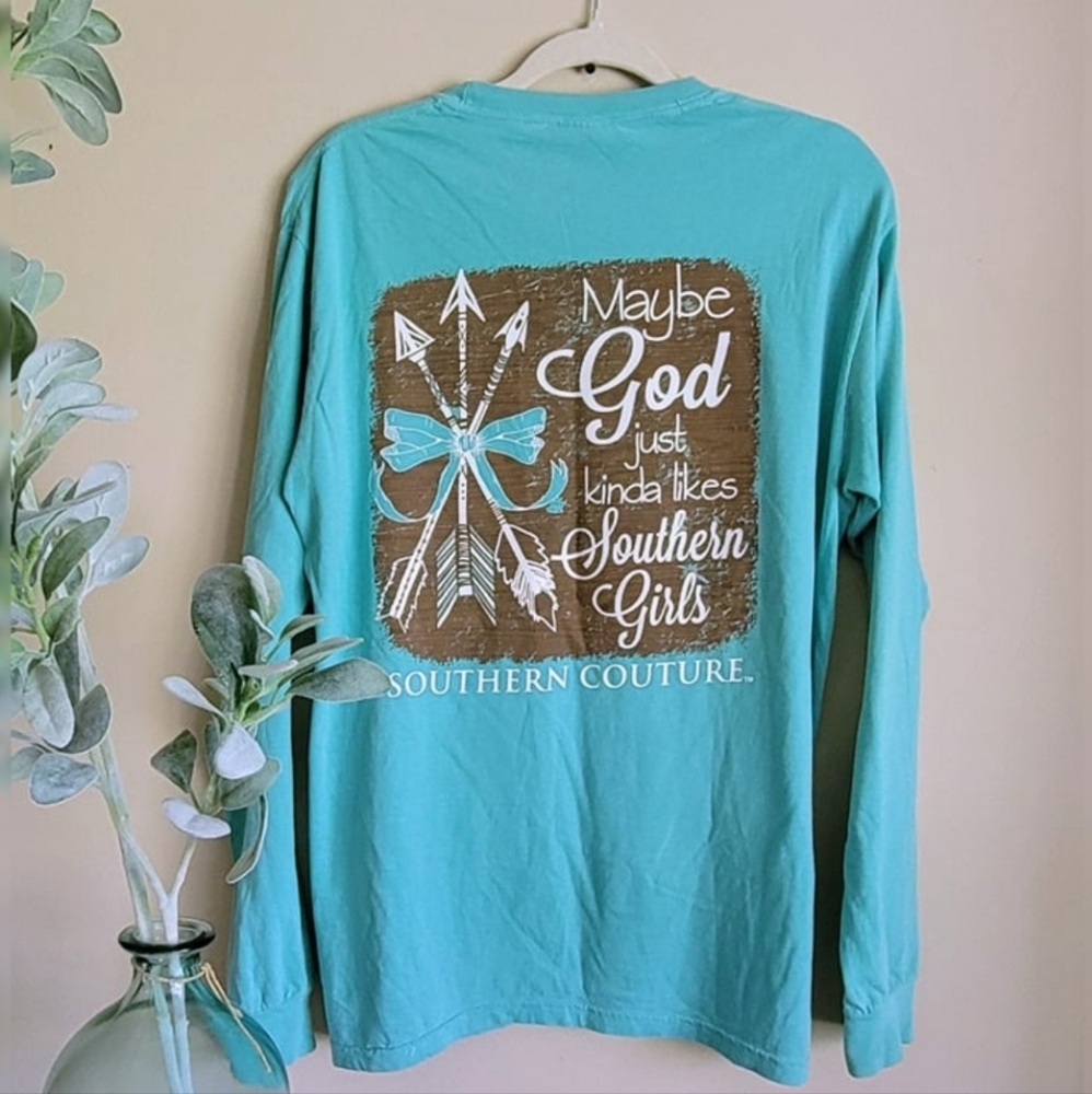 Simply Couture Blue Arrow Long Sleeve Tee (M)